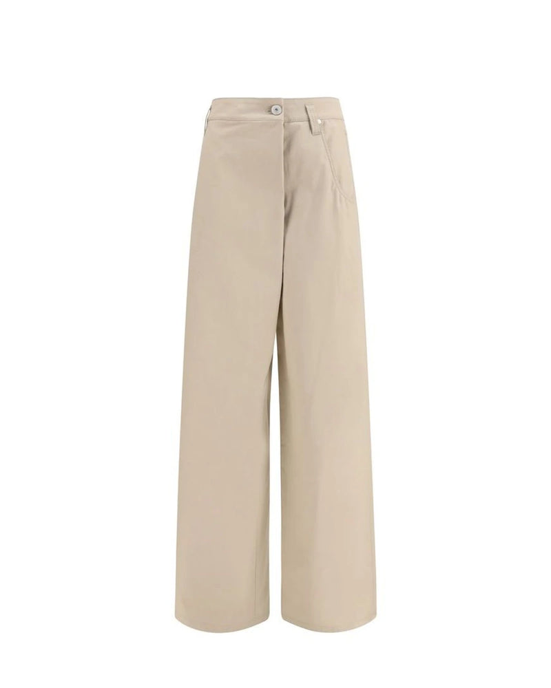Brunello Cucinelli Palazzo Pant in beige, Cotton