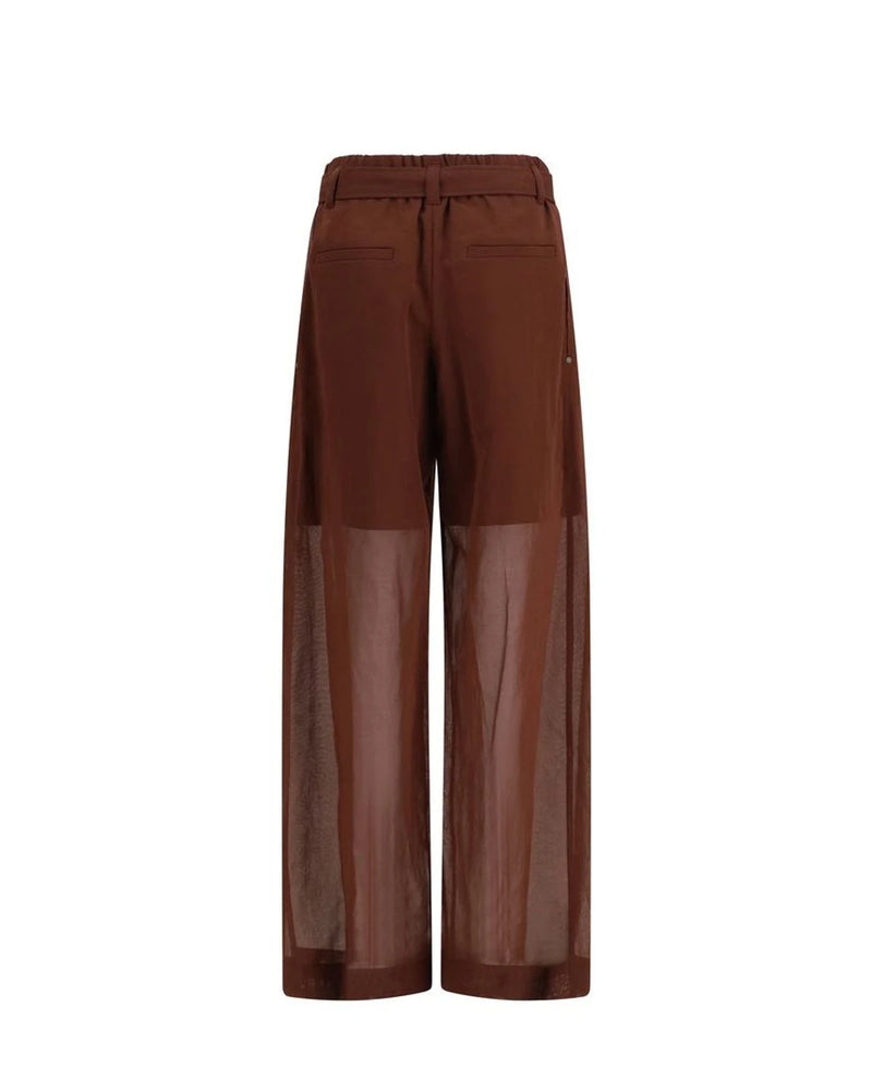 Brunello Cucinelli Palazzo Pant in brown, Cotton — view 2