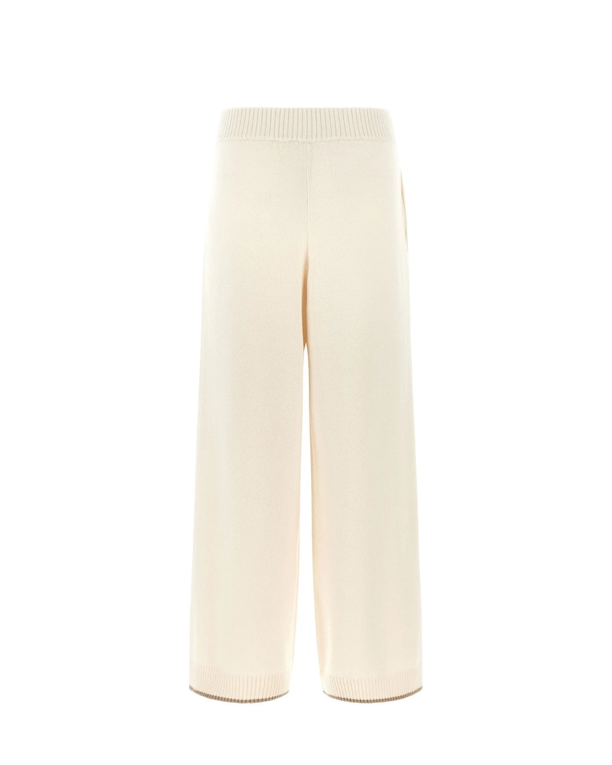 Brunello Cucinelli Palazzo Pant in white, Cashmere — view 2