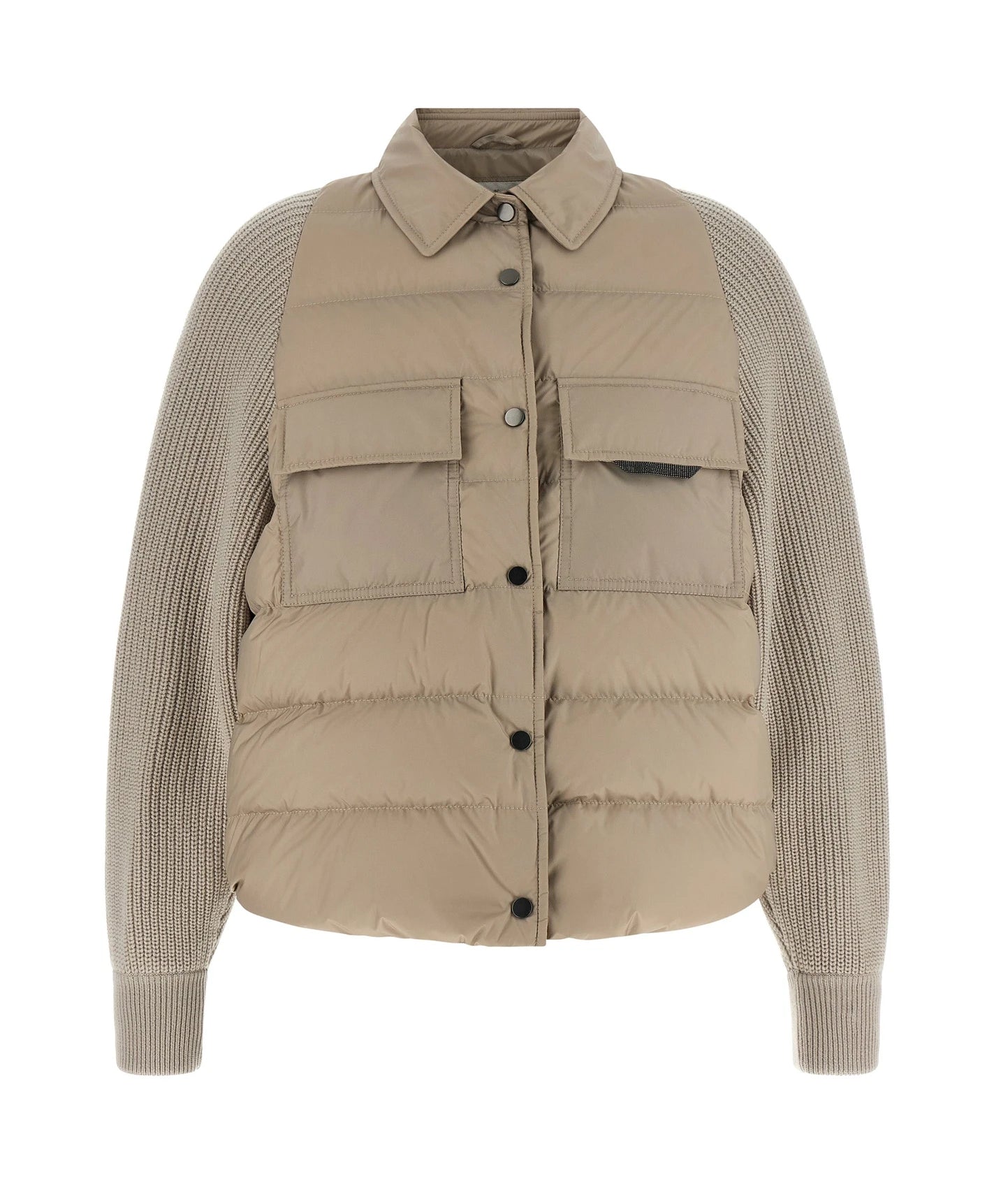 Brunello Cucinelli Puffer Jacket in beige, Polyester