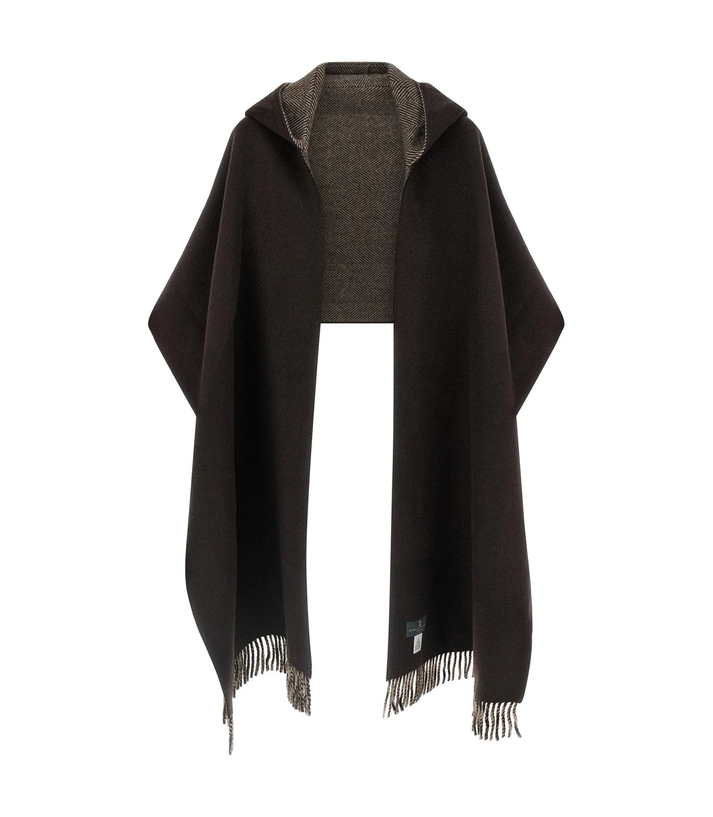 Brunello Cucinelli Scarves & Shawl in brown, Cashmere — view 2