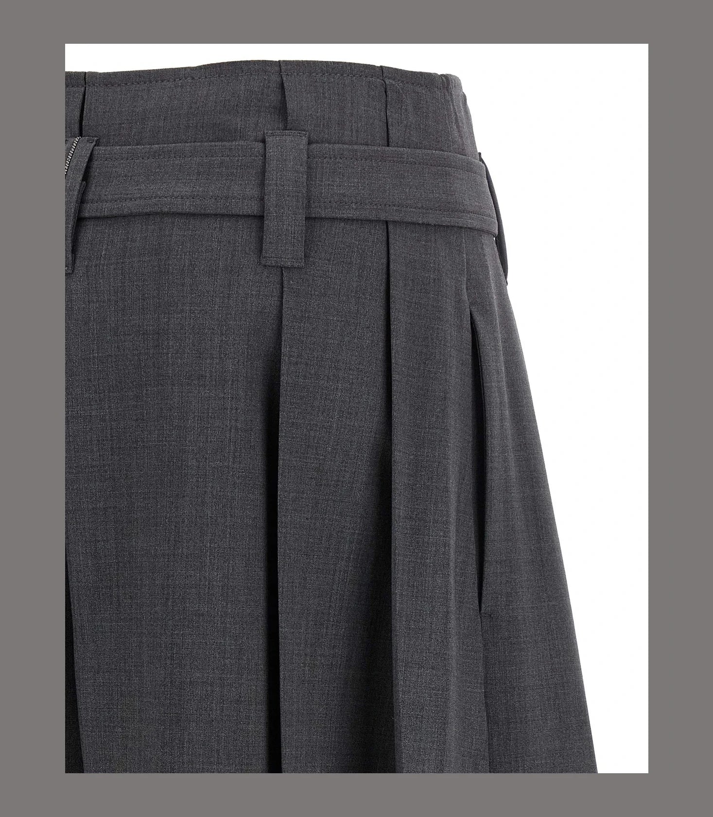 Brunello Cucinelli Short Trouser in gray, Virgin Wool — view 4