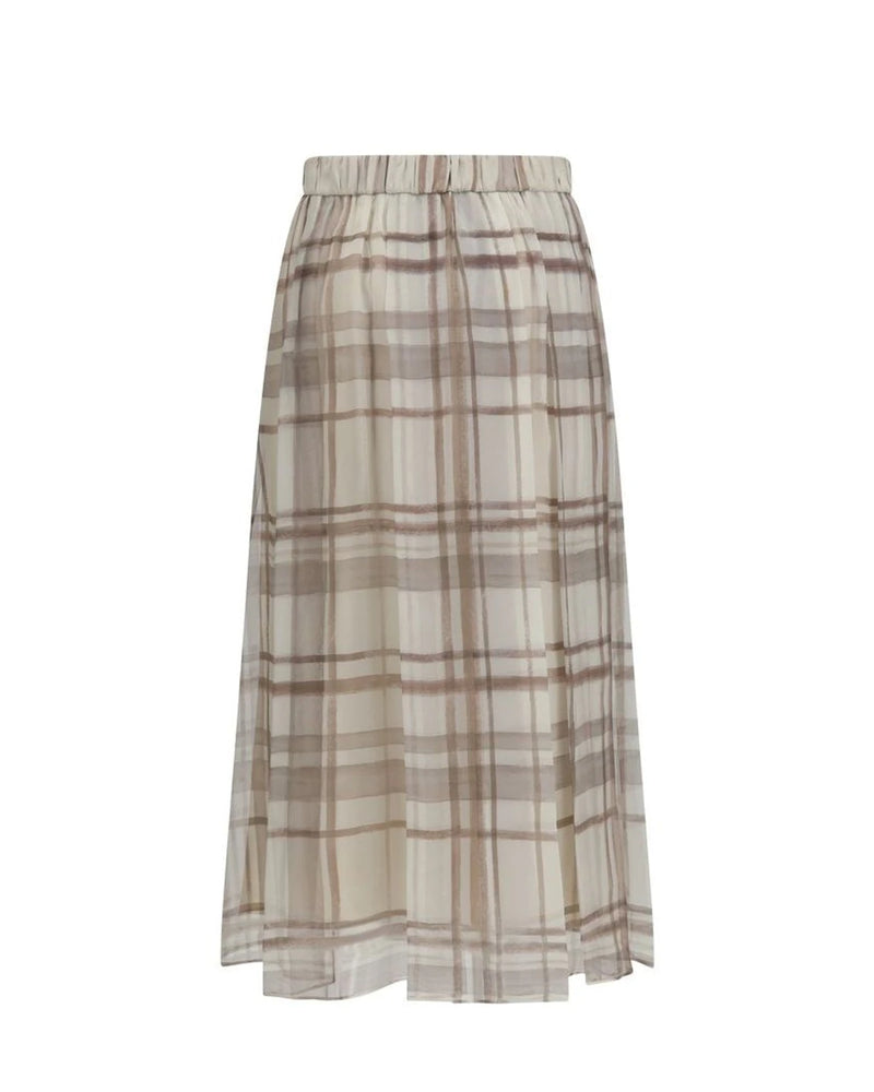 Brunello Cucinelli Skirt in beige, Silk — view 2