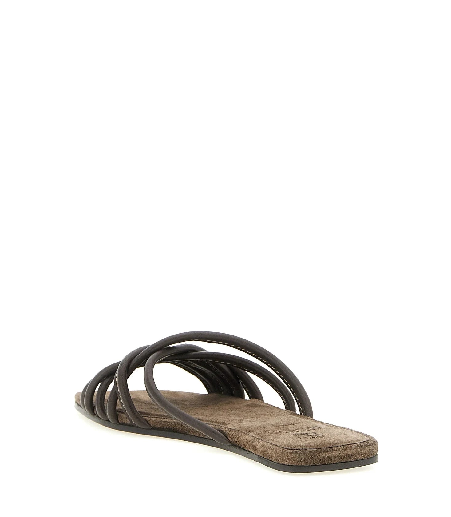 Brunello Cucinelli Brown Slides 