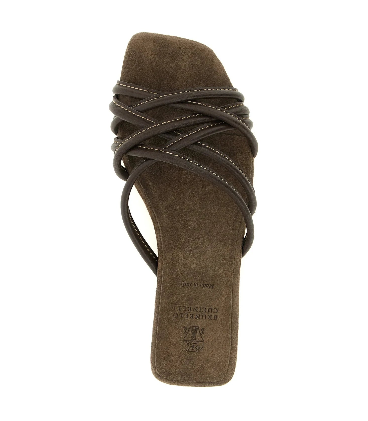 Brunello Cucinelli Brown Slides 