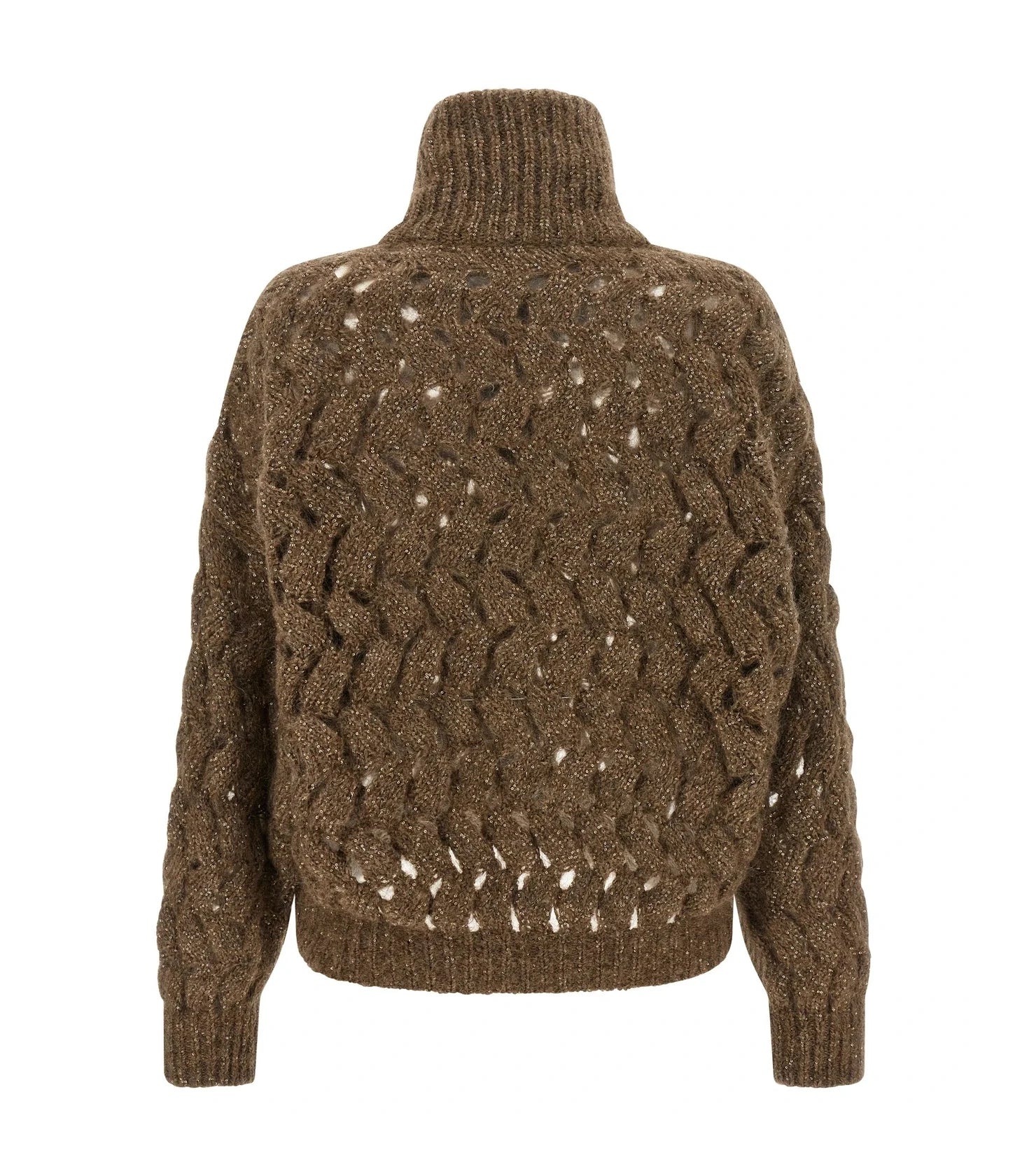 Brunello Cucinelli Sweater in brown, Mohair Wool — view 2