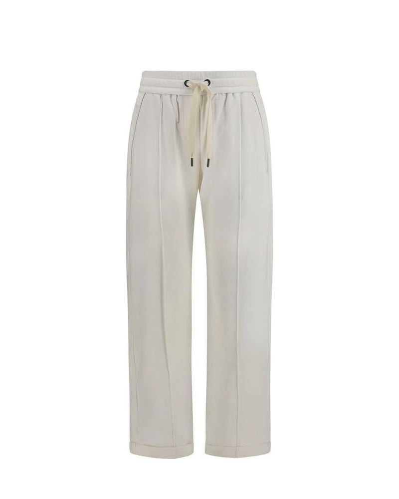 Brunello Cucinelli Sweatpant in white, Cotton