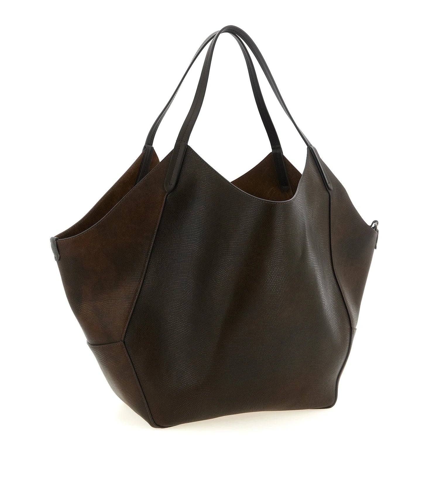 Brunello Cucinelli Tote Bag in brown, Calfskin Leather — view 2