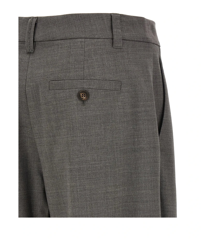 Brunello Cucinelli Trouser in gray, Virgin Wool — view 4
