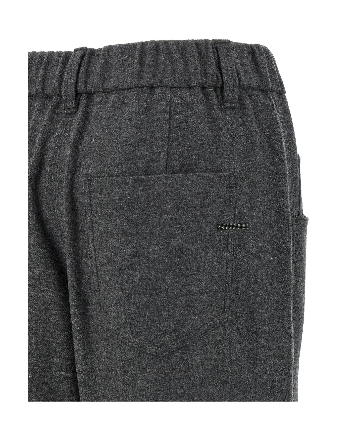 Brunello Cucinelli Trouser in gray, Virgin Wool — view 4