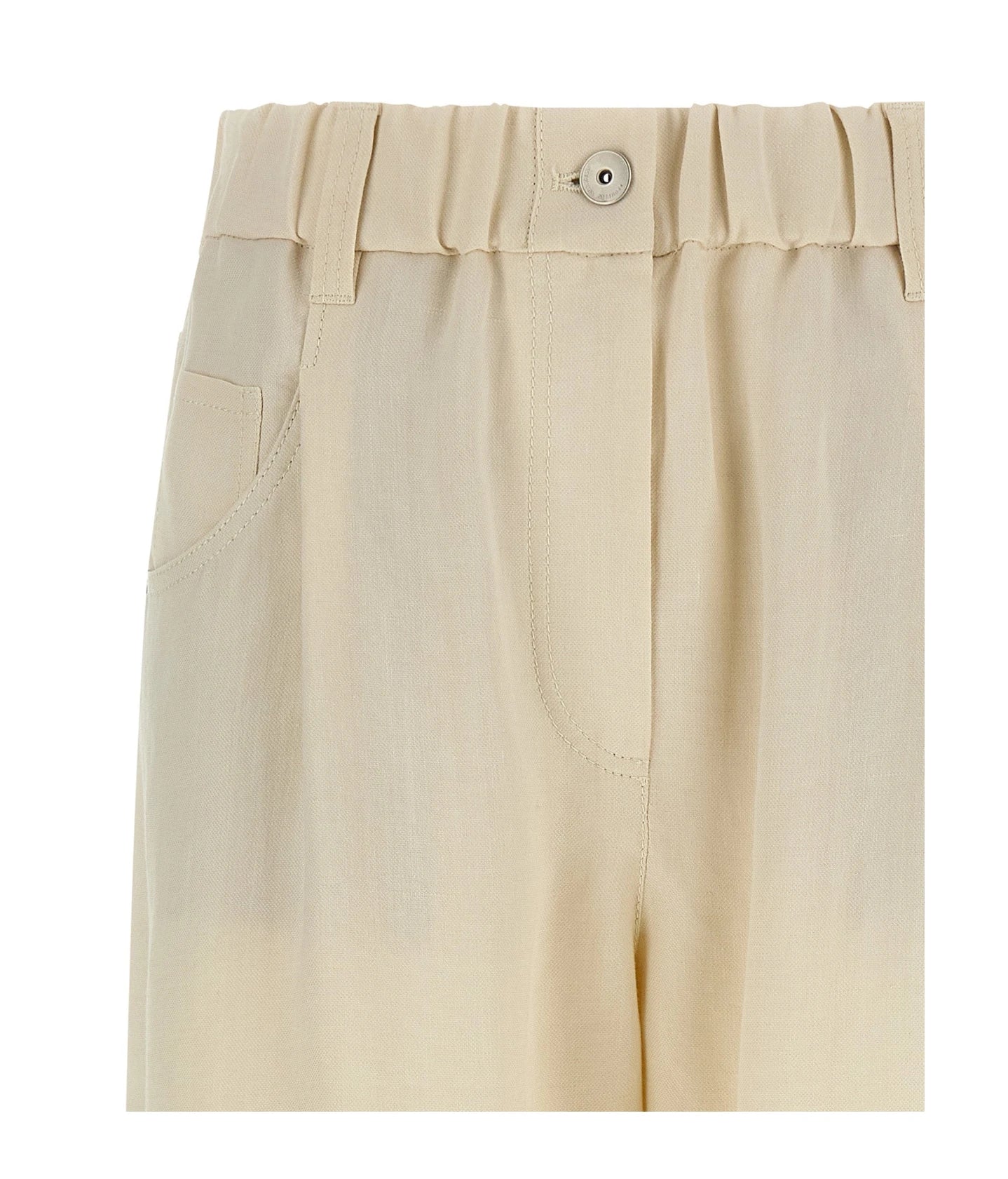 Brunello Cucinelli Trouser in white, Viscose — view 3