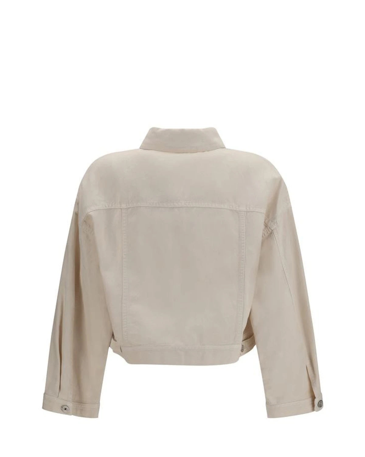 Brunello Cucinelli Trucker Jacket in white, Cotton — view 2