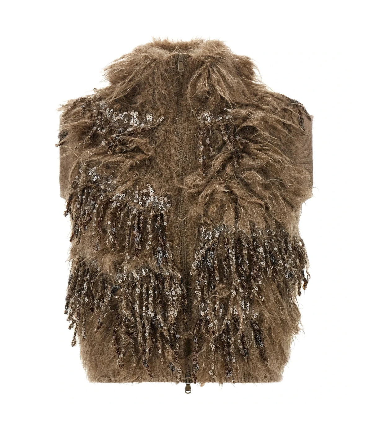 Brunello Cucinelli Vest in brown, Mohair Wool