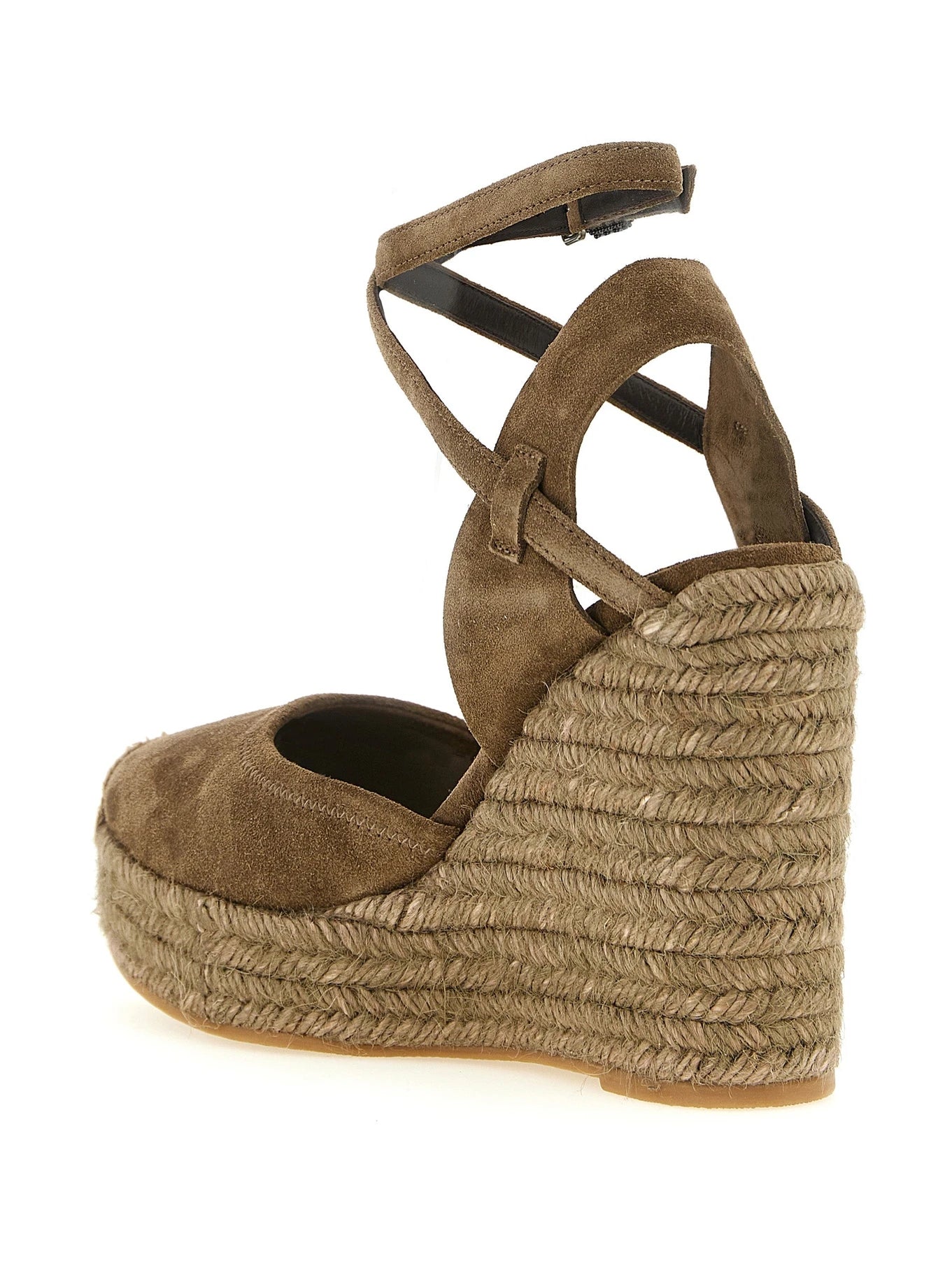Brunello Cucinelli Wedges in brown, Calfskin Leather — view 3