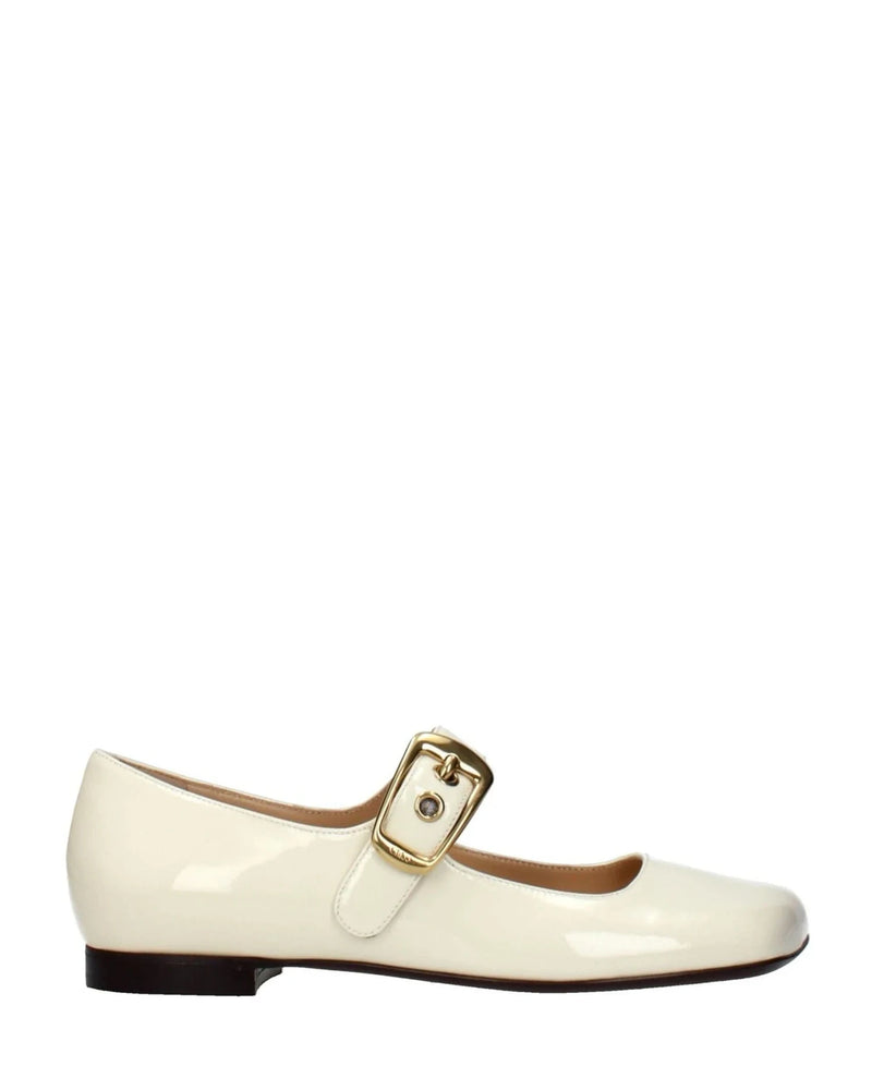 Chloé Beige Leather Ballet Flats Flats
