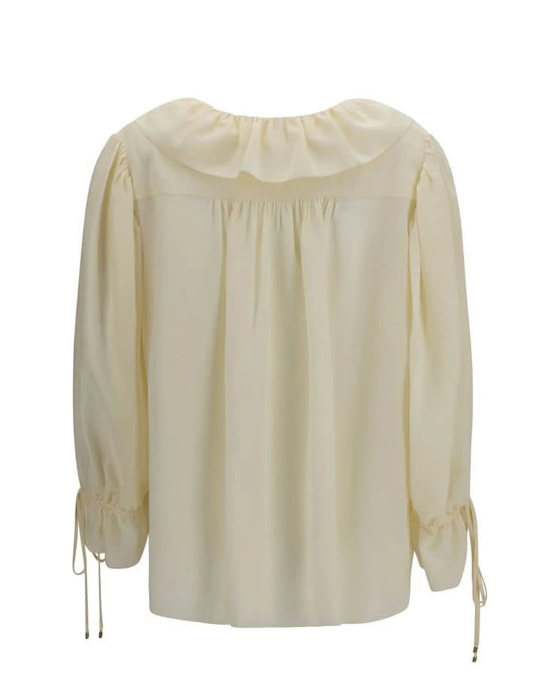 Chloé Blouse in beige, Silk — view 2