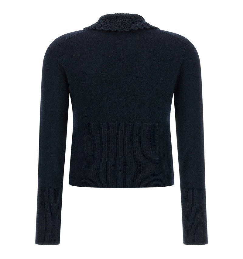 Chloé Cardigan in blue, Wool — view 2