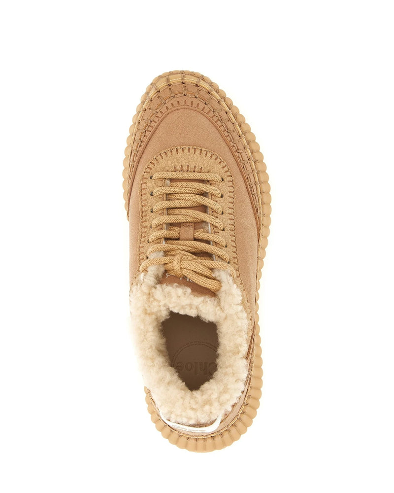 Chloé Sneakers in beige, Sheepskin Leather — view 4
