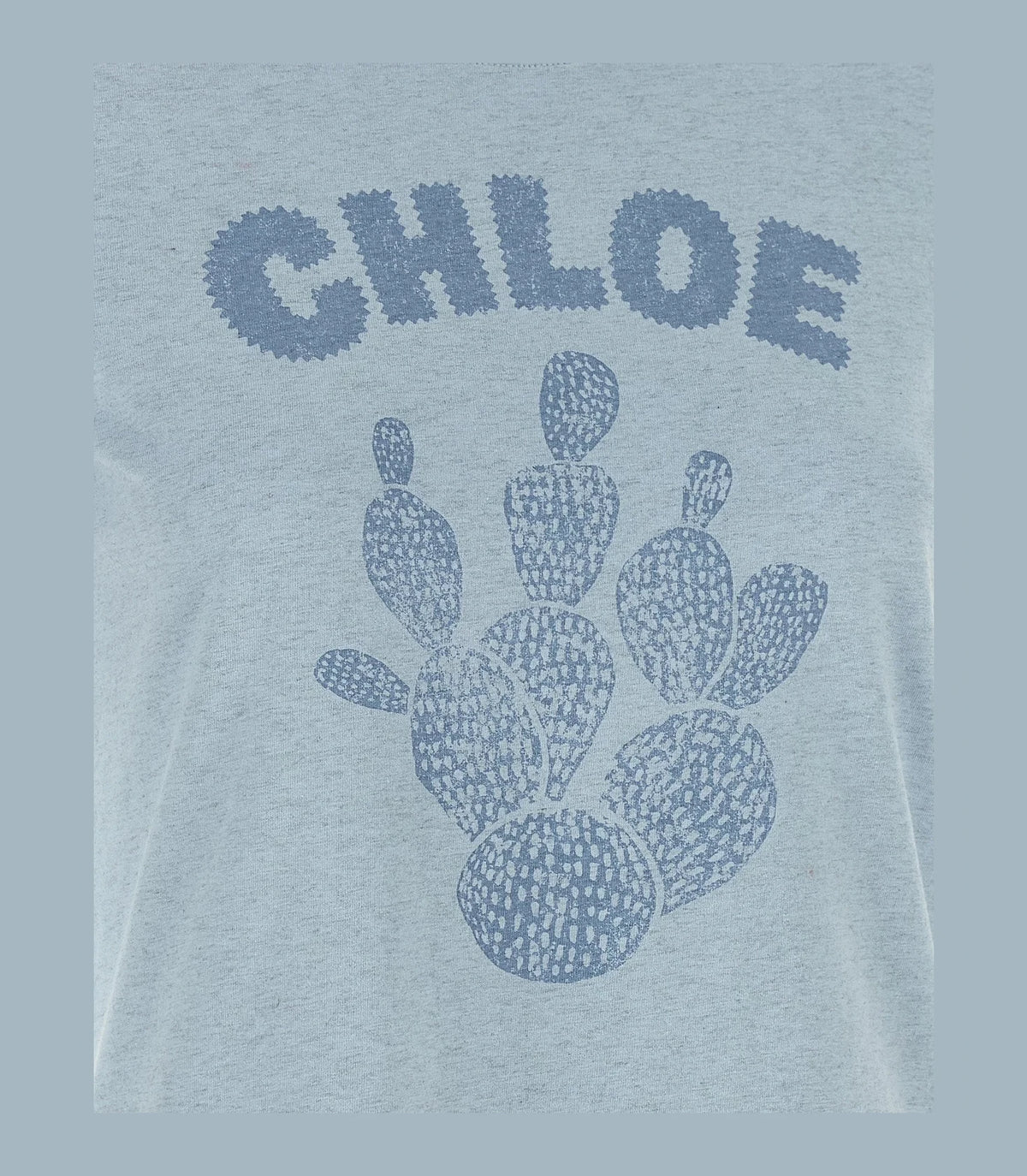 Chloé T-Shirt in blue, Cotton — view 4