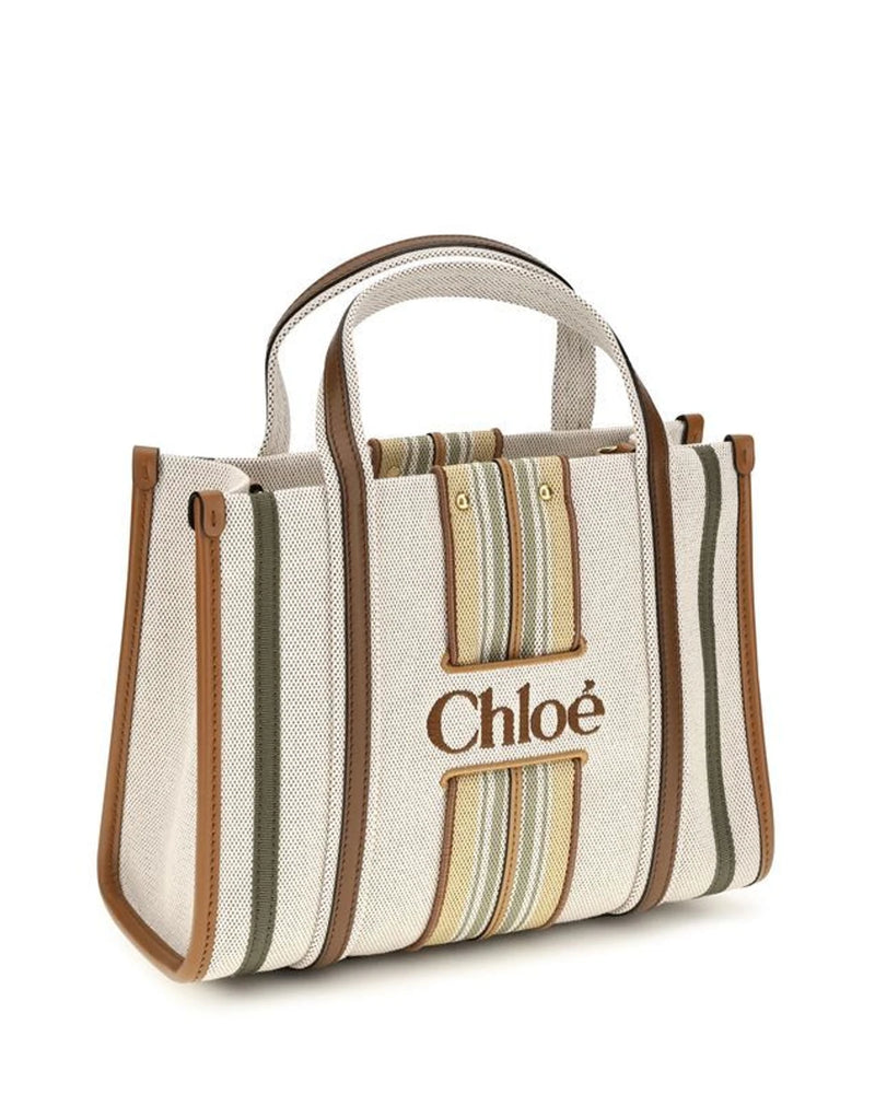 Chloé Tote Bag in beige, Cotton — view 2