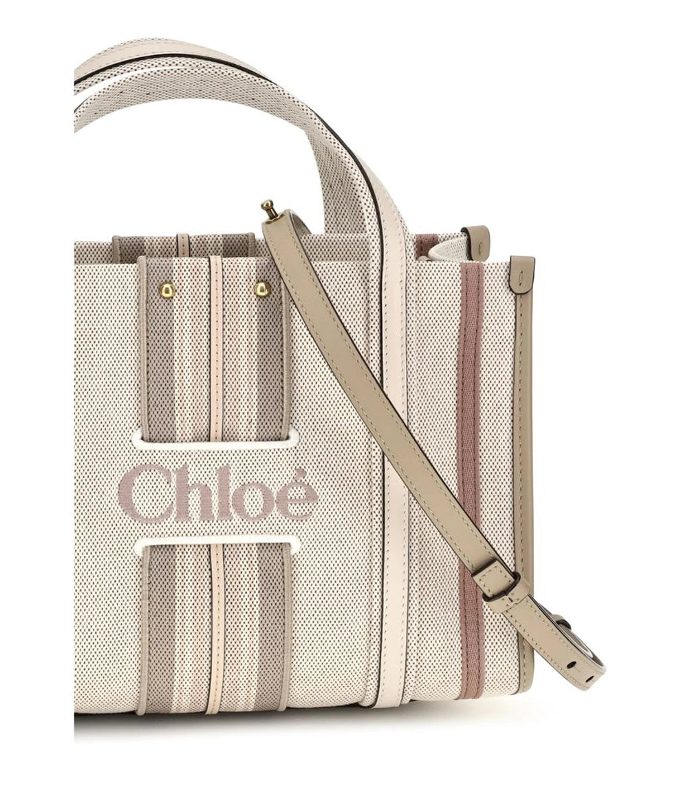 Chloé Tote Bag in beige, Cotton — view 4
