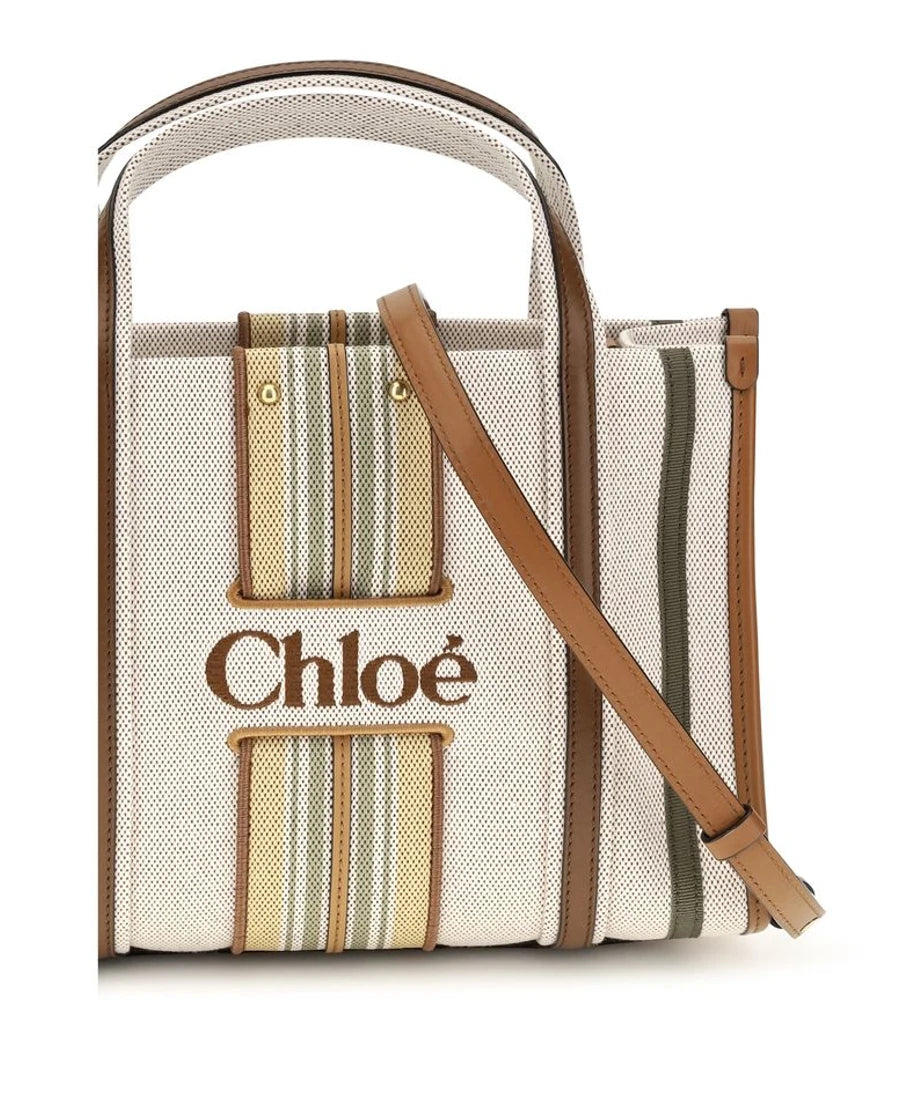 Chloé Tote Bag in beige, Cotton — view 4