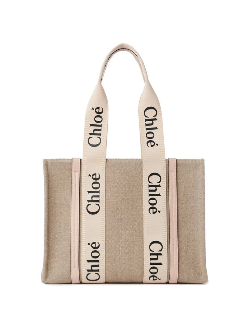 Chloé Tote Bag in beige, Linen