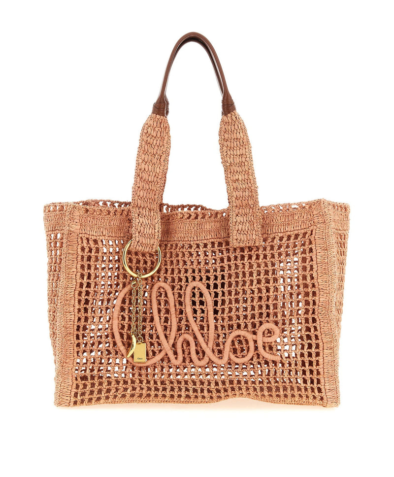 Chloé Tote Bag in pink, Raffia