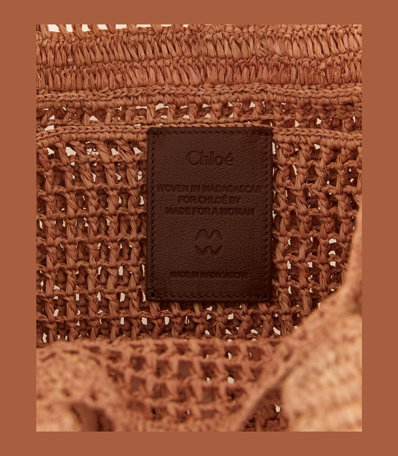 Chloé Tote Bag in pink, Raffia — view 4