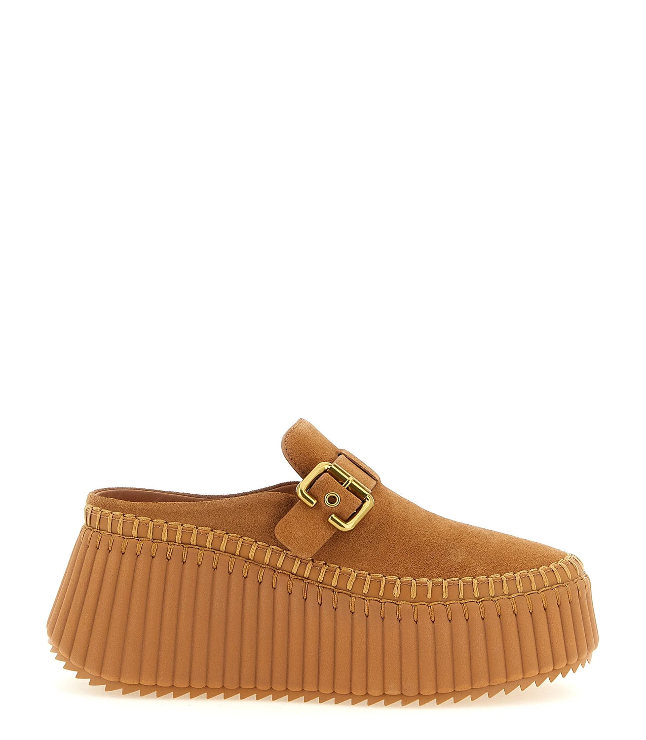 Chloé Wedges in beige, Calfskin Leather
