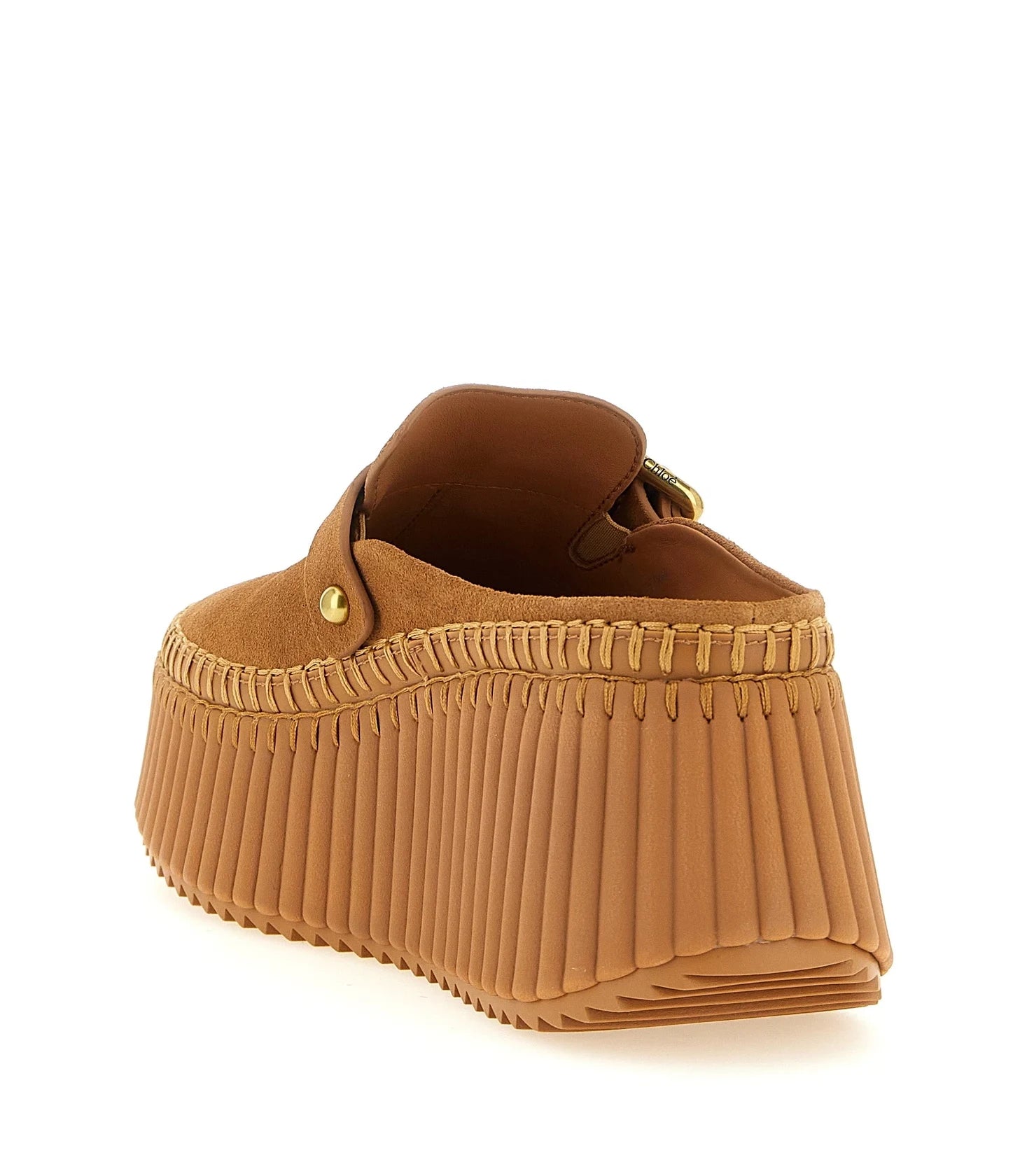 Chloé Wedges in beige, Calfskin Leather — view 3