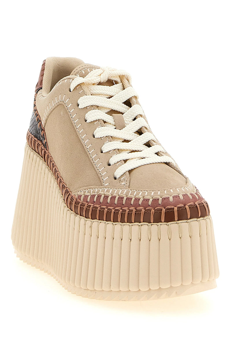 Chloé Wedges in beige, Polyester — view 2