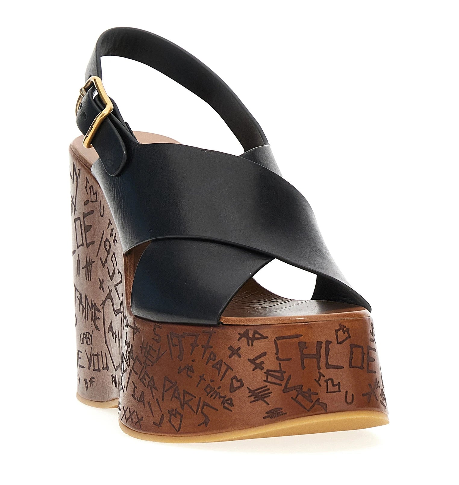 Chloé Black Wedges 