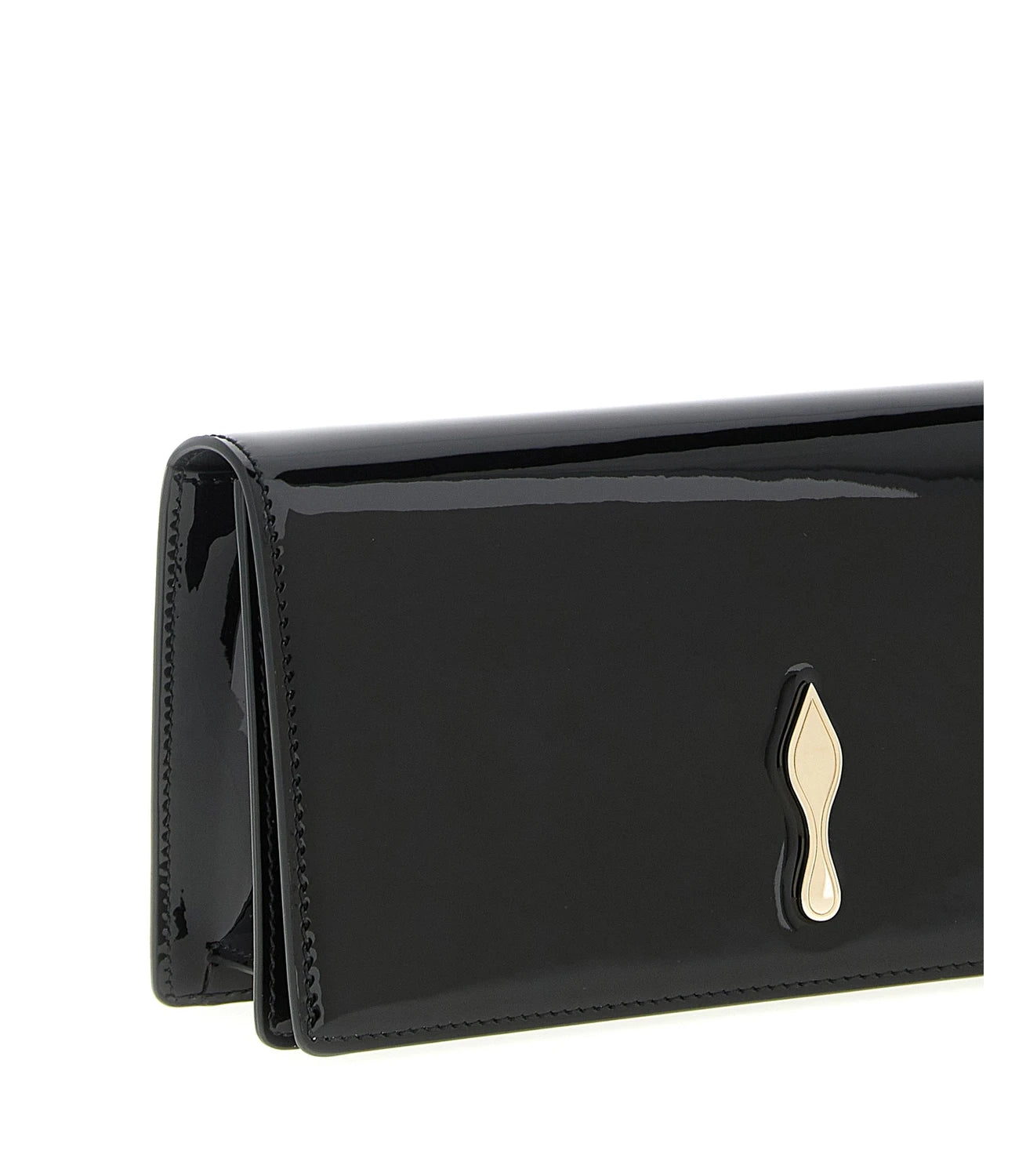 Christian Louboutin Envelope Clutche in black, Calfskin Leather — view 3