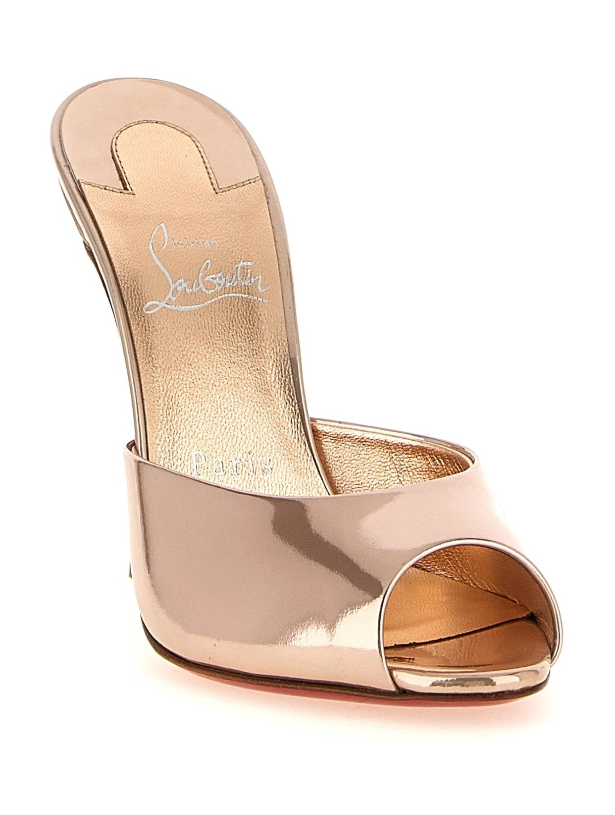 Christian Louboutin Gold Stiletto Sandals 