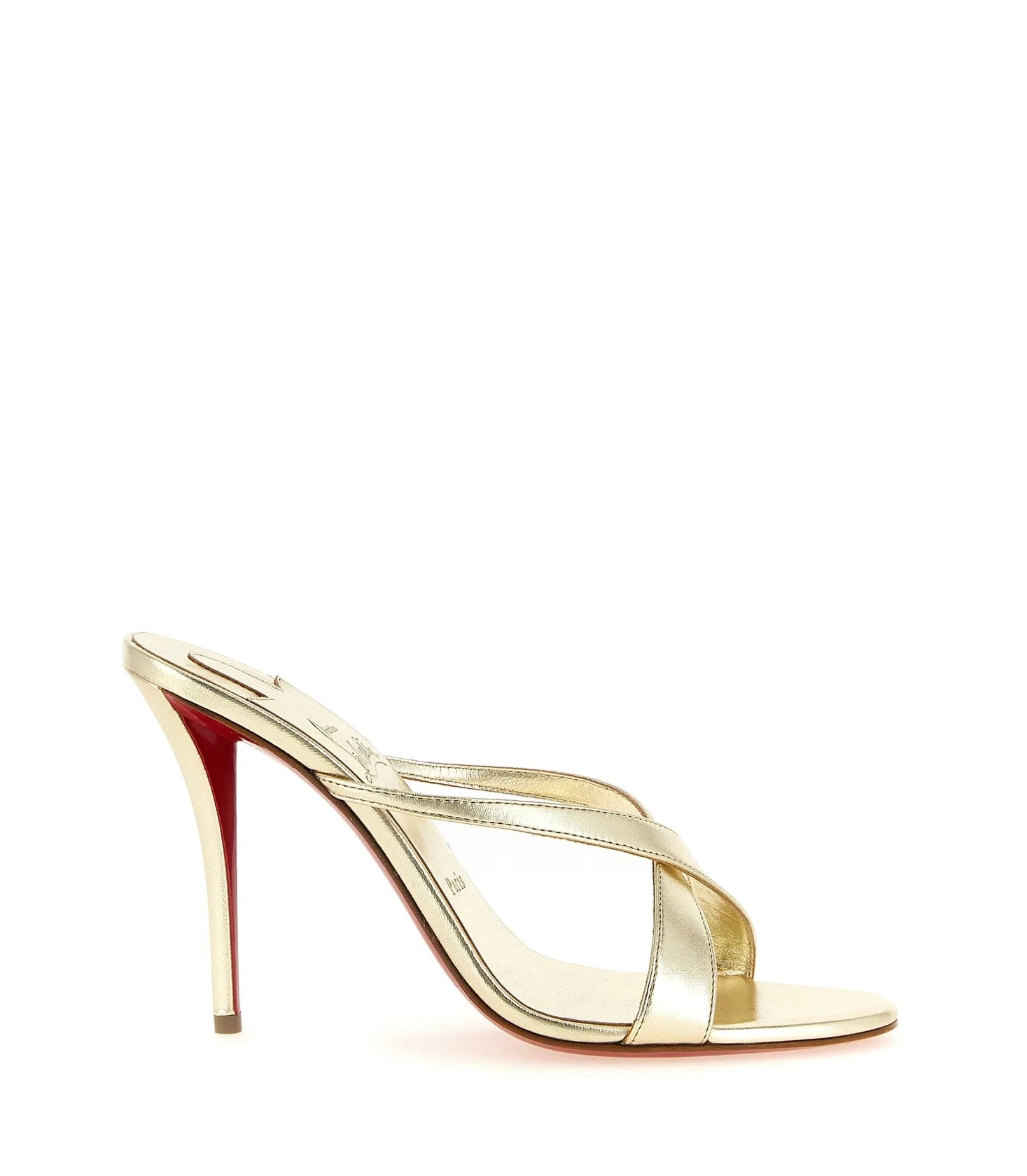 Christian Louboutin Gold Stiletto Sandals 