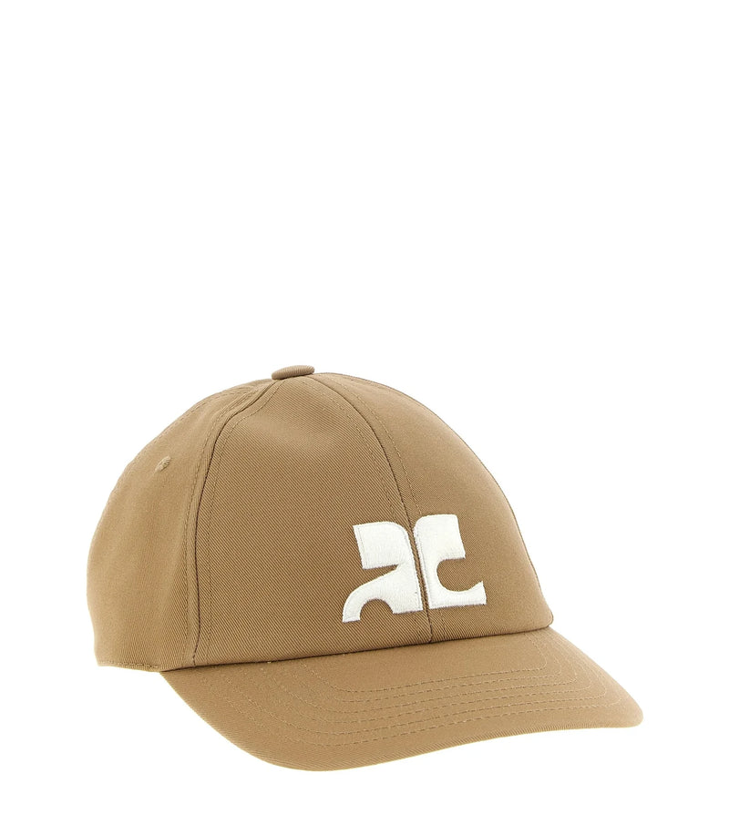 Courrèges Baseball Cap in beige, Cotton — view 2