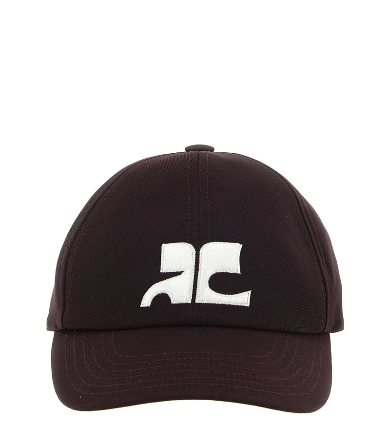 Courrèges Baseball Cap in red, Cotton
