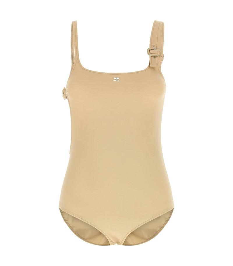 Courrèges Bodysuit in beige, Polyamide