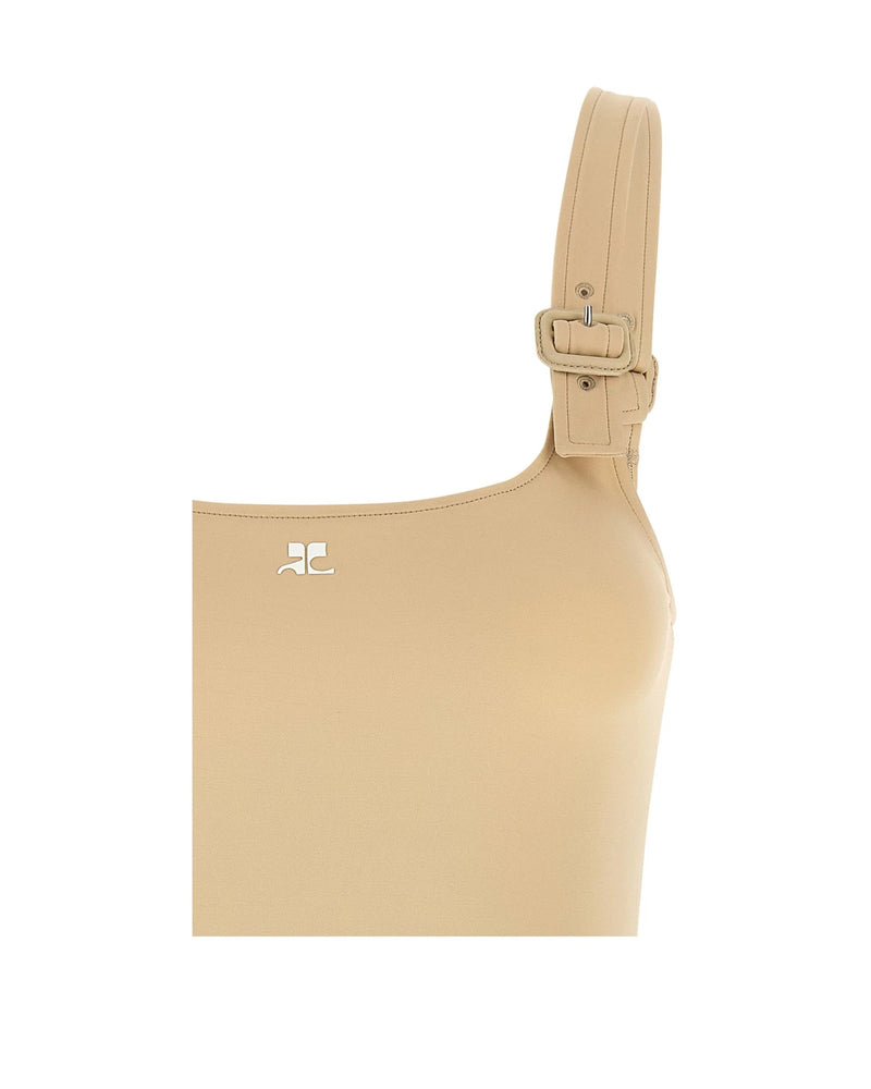 Courrèges Bodysuit in beige, Polyamide — view 3
