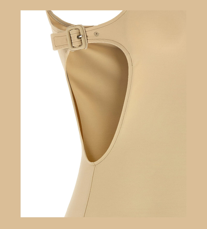 Courrèges Bodysuit in beige, Polyamide — view 4