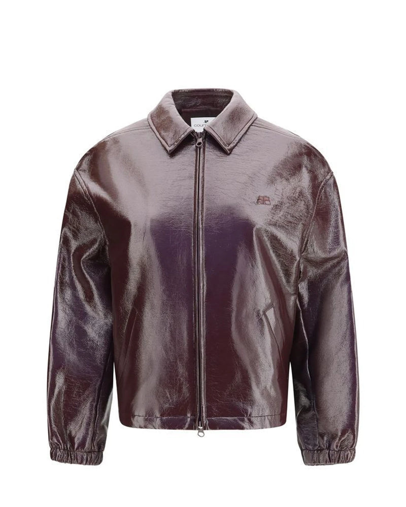 Courrèges Bomber Jacket in red, Cotton
