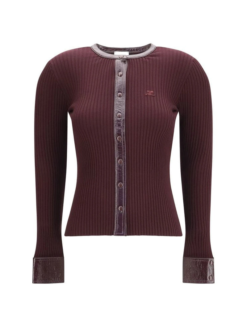 Courrèges Cardigan in red, Viscose