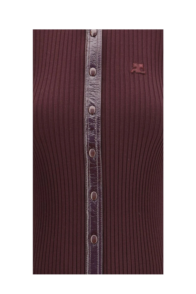 Courrèges Cardigan in red, Viscose — view 3