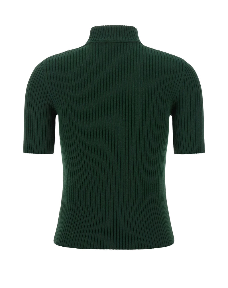 Courrèges Sweater in green, Viscose — view 2