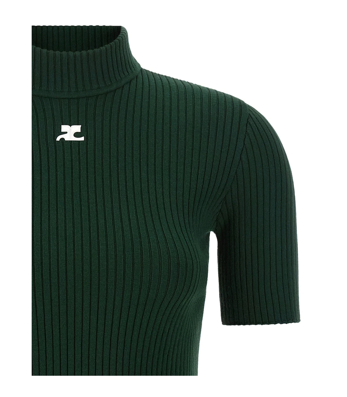 Courrèges Sweater in green, Viscose — view 3