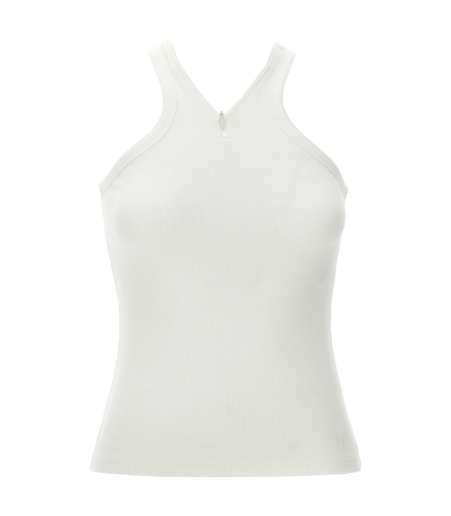 Courrèges Tank Top in white, Cotton