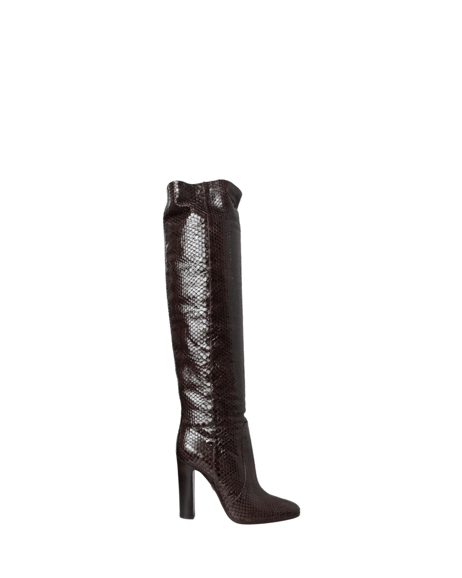 Dolce & Gabbana Brown Exotic Leather Heels High Boots Shoes Boots
