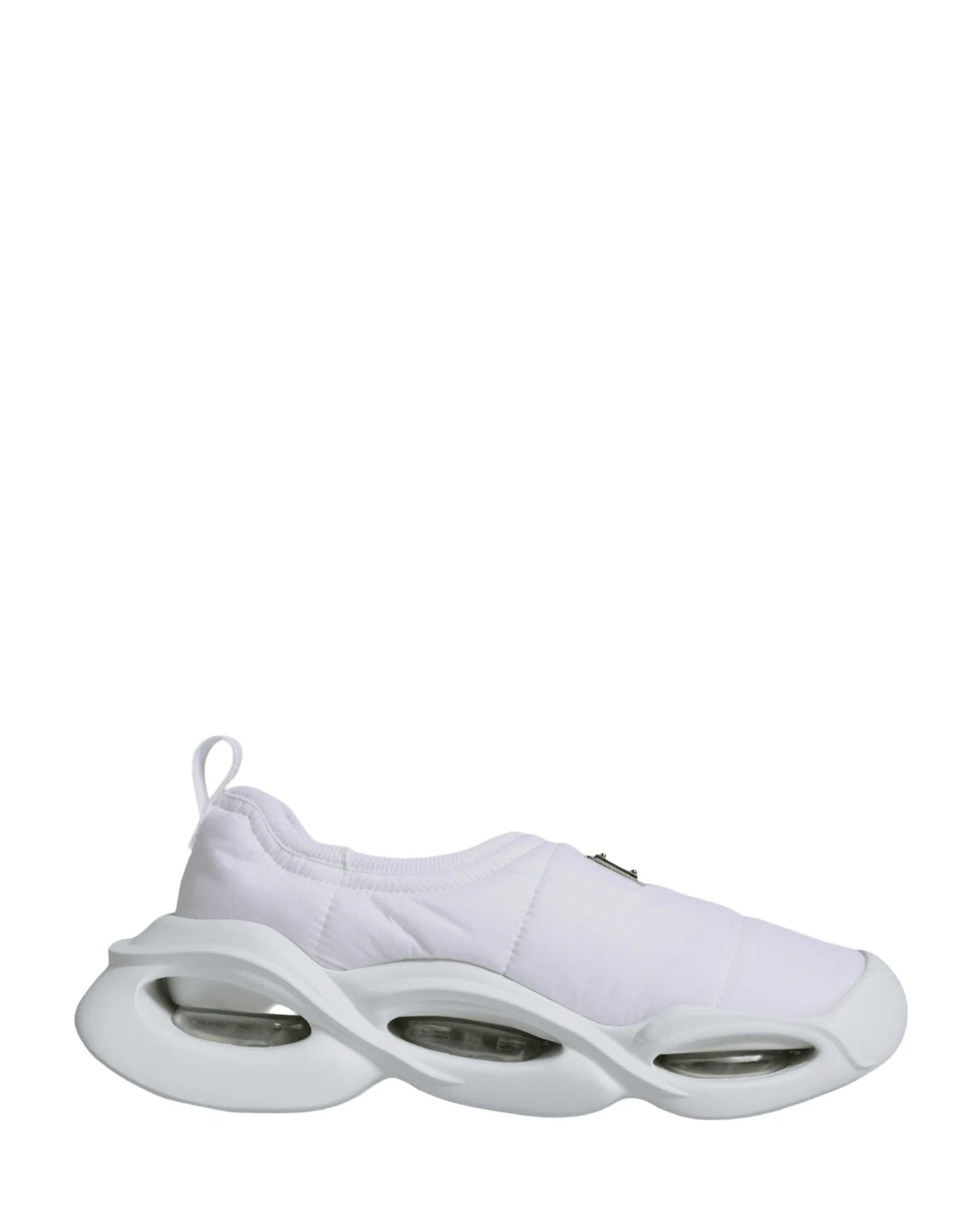 Dolce & Gabbana White Padded Fabric Low Top Sneakers Shoes Sneakers