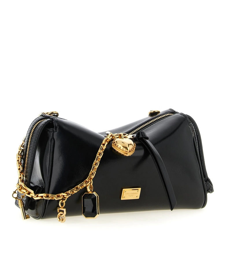 Dolce & Gabbana Baguette Handbag in black, Calfskin Leather — view 3